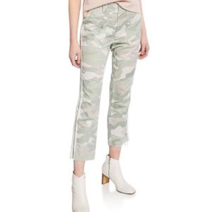 Mother cropped stripe camo pants
